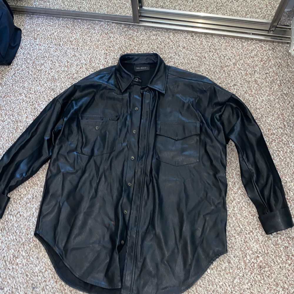 Animari vegan leather shacket